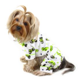 Playful Dinosaur Flannel Pajamas - L