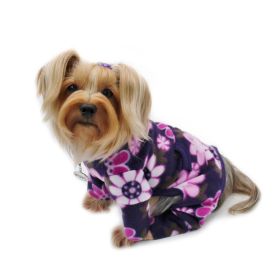 Midnight Garden Fleece Turtleneck Pajamas - L