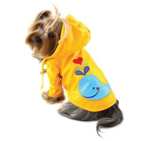 Splashing Whale Raincoat with Cotton Lining - L