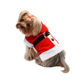 Santa Hooded Sweater with Soft Fur Trims - L