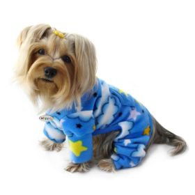 Stars and Clouds Fleece Turtleneck Pajamas - XL