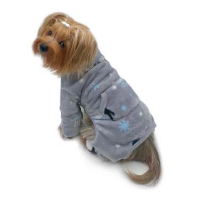 Ultra Thick Plush Penguins Turtleneck Pajamas  - S
