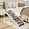 PawHut Dog Ramp for Couch, Foldable Pet Ramp for Small to Large Dog, 4 Adjustable Height from 16" to 23.5"